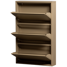 Laden Sie das Bild in den Galerie-Viewer, SABINE 3-COMPARTMENT SHOE CABINET METAL SAND