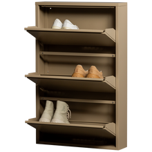 Laden Sie das Bild in den Galerie-Viewer, SABINE 3-COMPARTMENT SHOE CABINET METAL SAND
