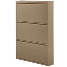 Laden Sie das Bild in den Galerie-Viewer, SABINE 3-COMPARTMENT SHOE CABINET METAL SAND