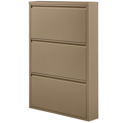 SABINE 3-COMPARTMENT SHOE CABINET METAL SAND