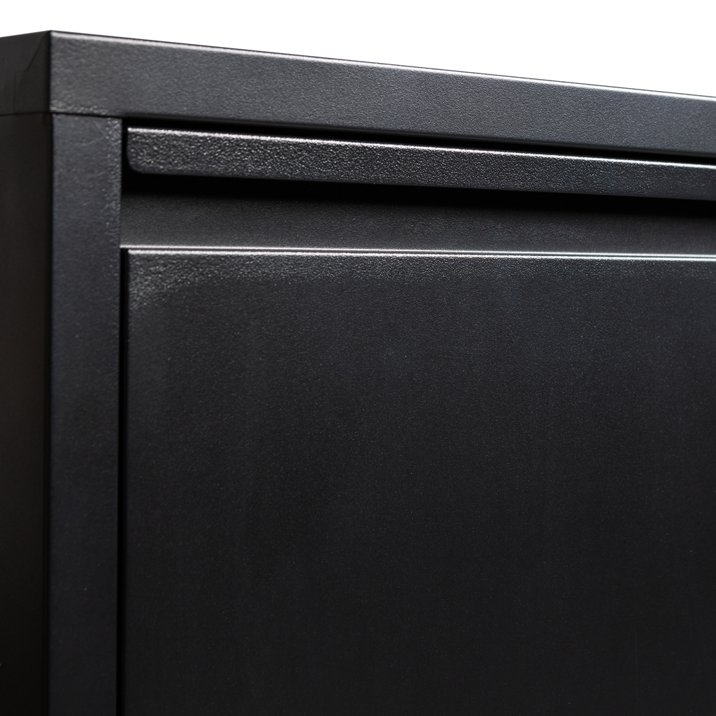SABINE 3-COMPARTMENT SHOE CABINET METAL BLACK