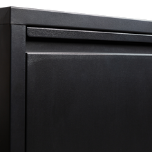 Laden Sie das Bild in den Galerie-Viewer, SABINE 3-COMPARTMENT SHOE CABINET METAL BLACK