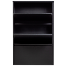 Laden Sie das Bild in den Galerie-Viewer, SABINE 3-COMPARTMENT SHOE CABINET METAL BLACK