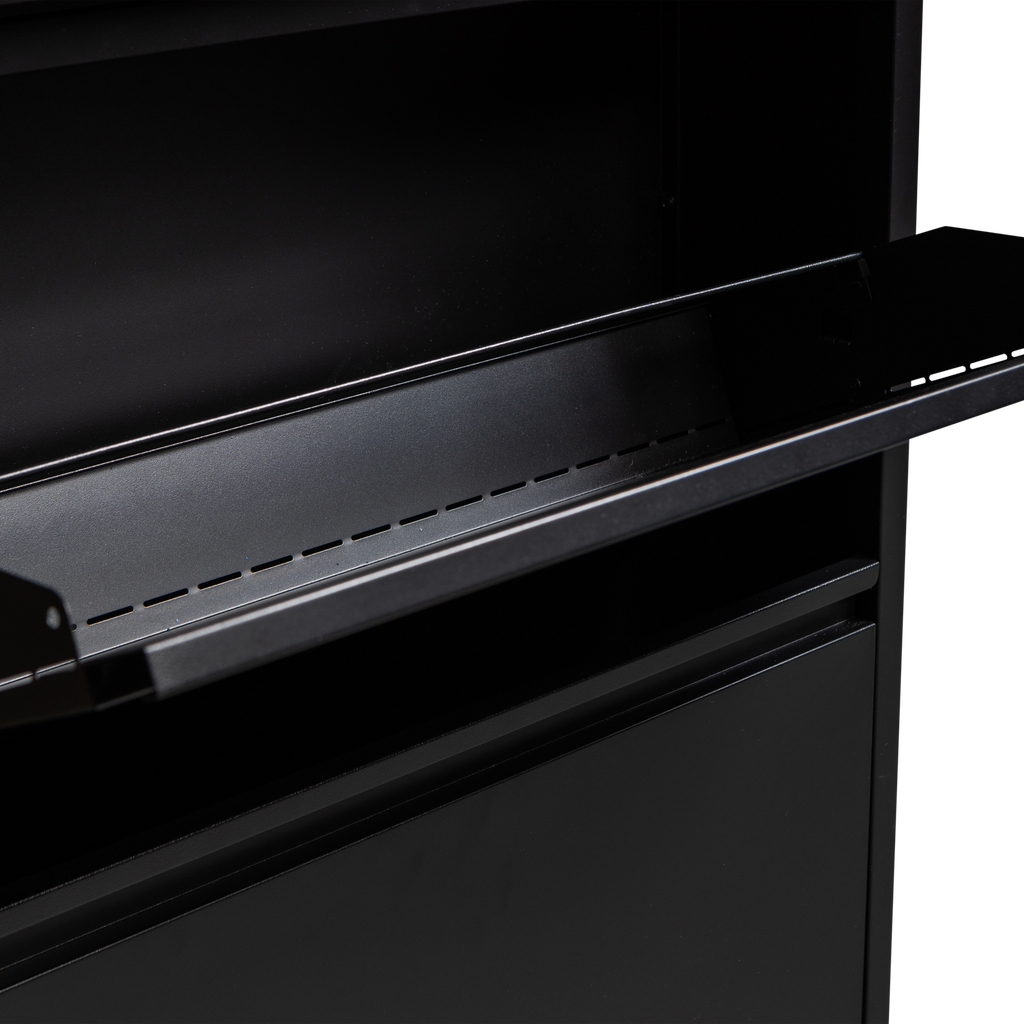 SABINE 3-COMPARTMENT SHOE CABINET METAL BLACK