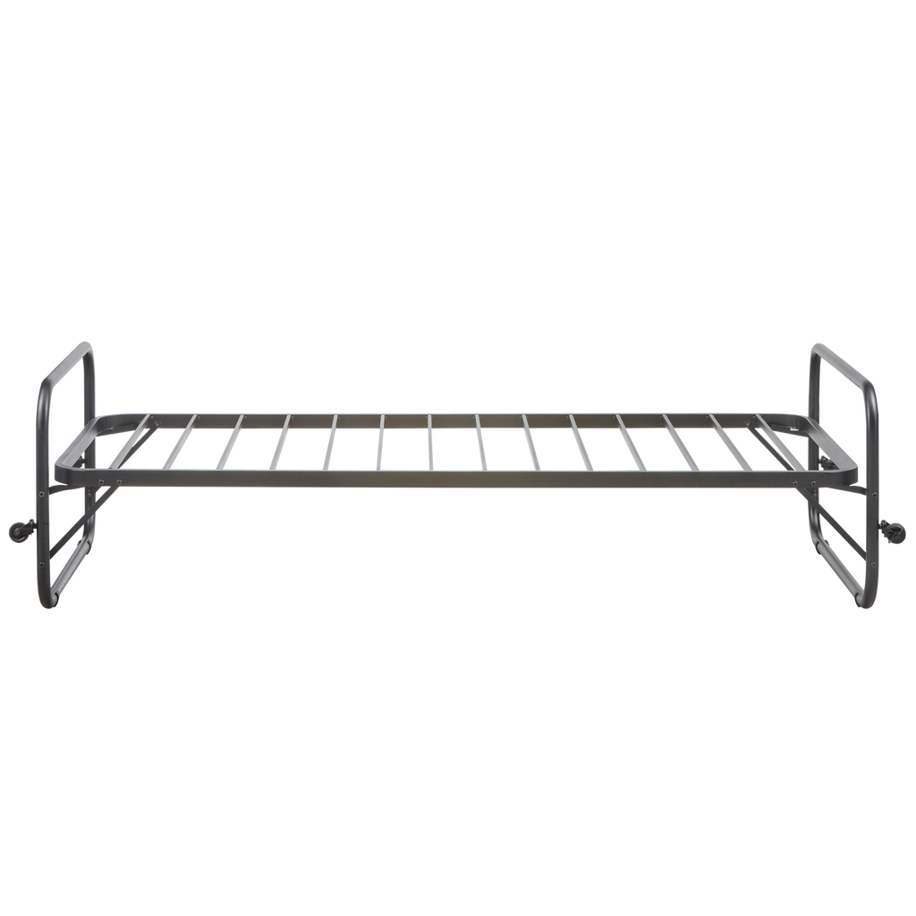 LUCY SINGLE TRUNDLE BED METAL BLACK 90x200CM