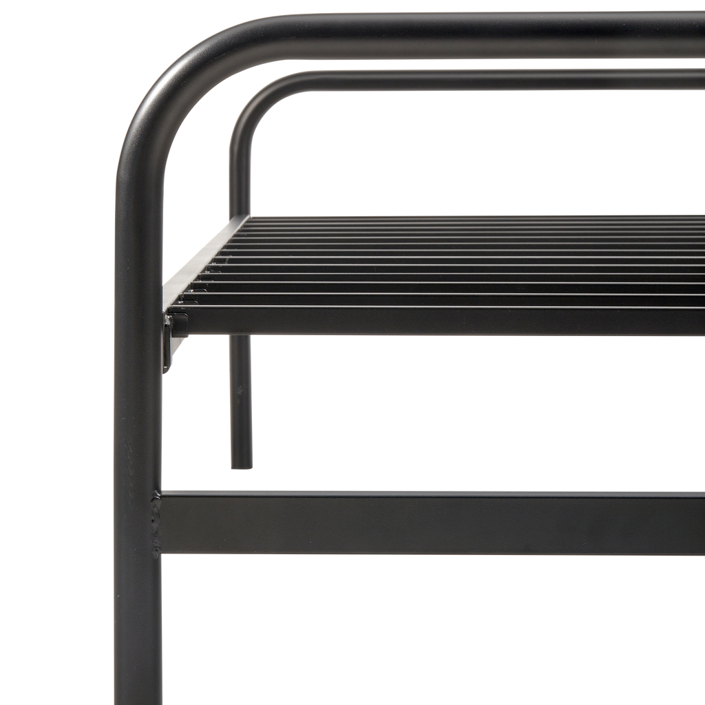 LUCY SINGLE TRUNDLE BED METAL BLACK 90x200CM
