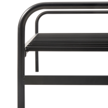 Laden Sie das Bild in den Galerie-Viewer, LUCY SINGLE TRUNDLE BED METAL BLACK 90x200CM
