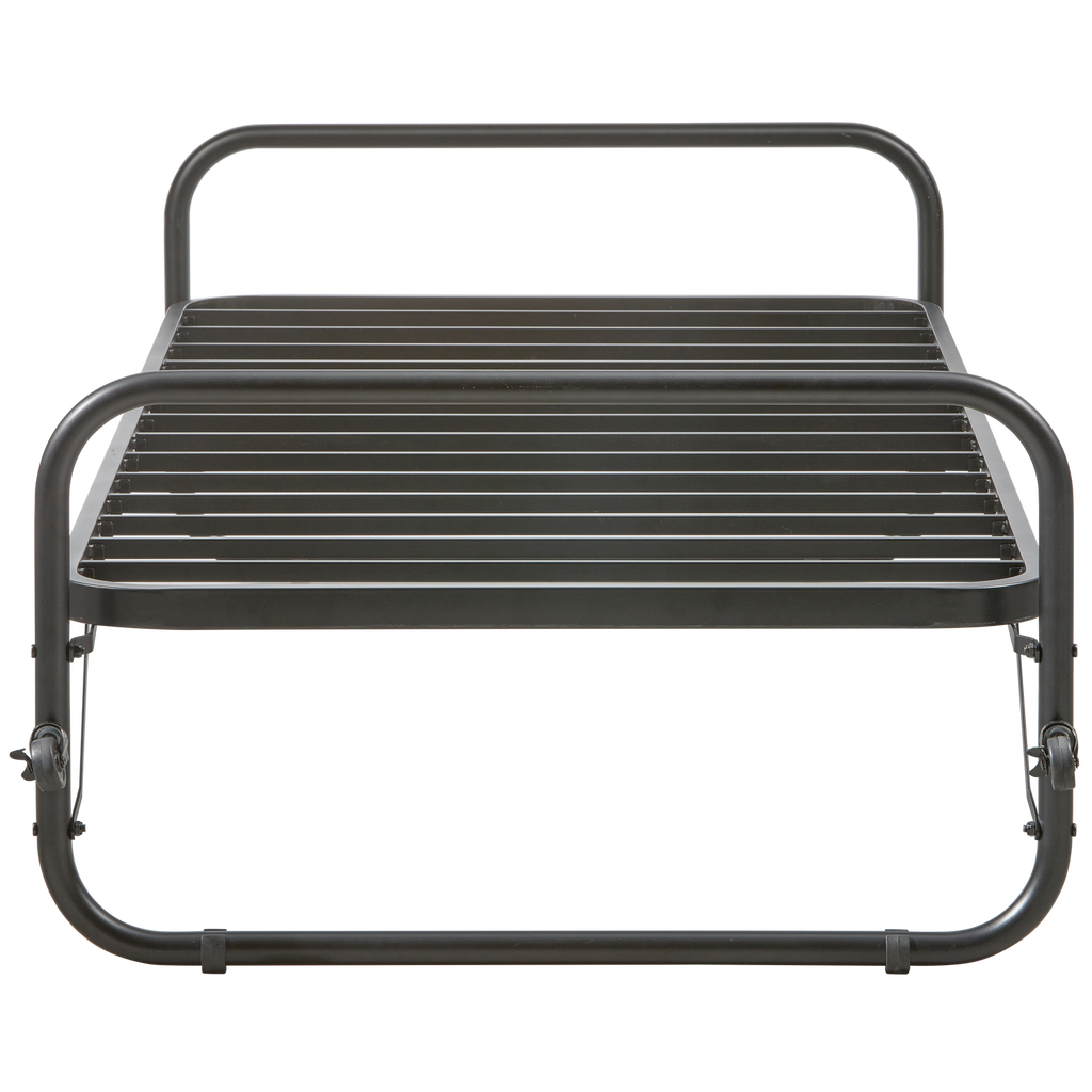 LUCY SINGLE TRUNDLE BED METAL BLACK 90x200CM