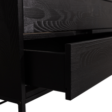 Laden Sie das Bild in den Galerie-Viewer, SILAS TV UNIT 120CM ASH BLACKNIGHT [fsc]