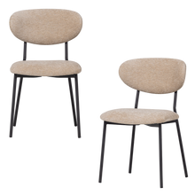 Laden Sie das Bild in den Galerie-Viewer, KJELD DINING CHAIR CHENILLE TEXTURED NATURAL