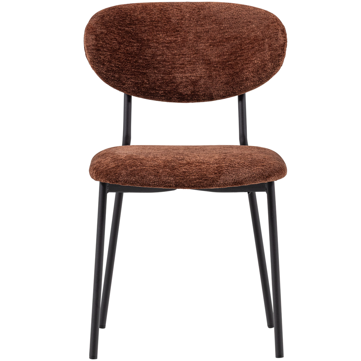 KJELD DINING CHAIR CHENILLE TEXTURED BROWN
