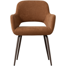 Laden Sie das Bild in den Galerie-Viewer, JENNY DINING CHAIR WOVEN FABRIC BROWN