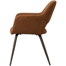 Laden Sie das Bild in den Galerie-Viewer, JENNY DINING CHAIR WOVEN FABRIC BROWN