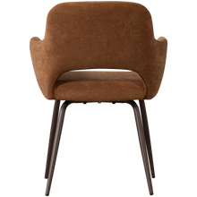 Laden Sie das Bild in den Galerie-Viewer, JENNY DINING CHAIR WOVEN FABRIC BROWN