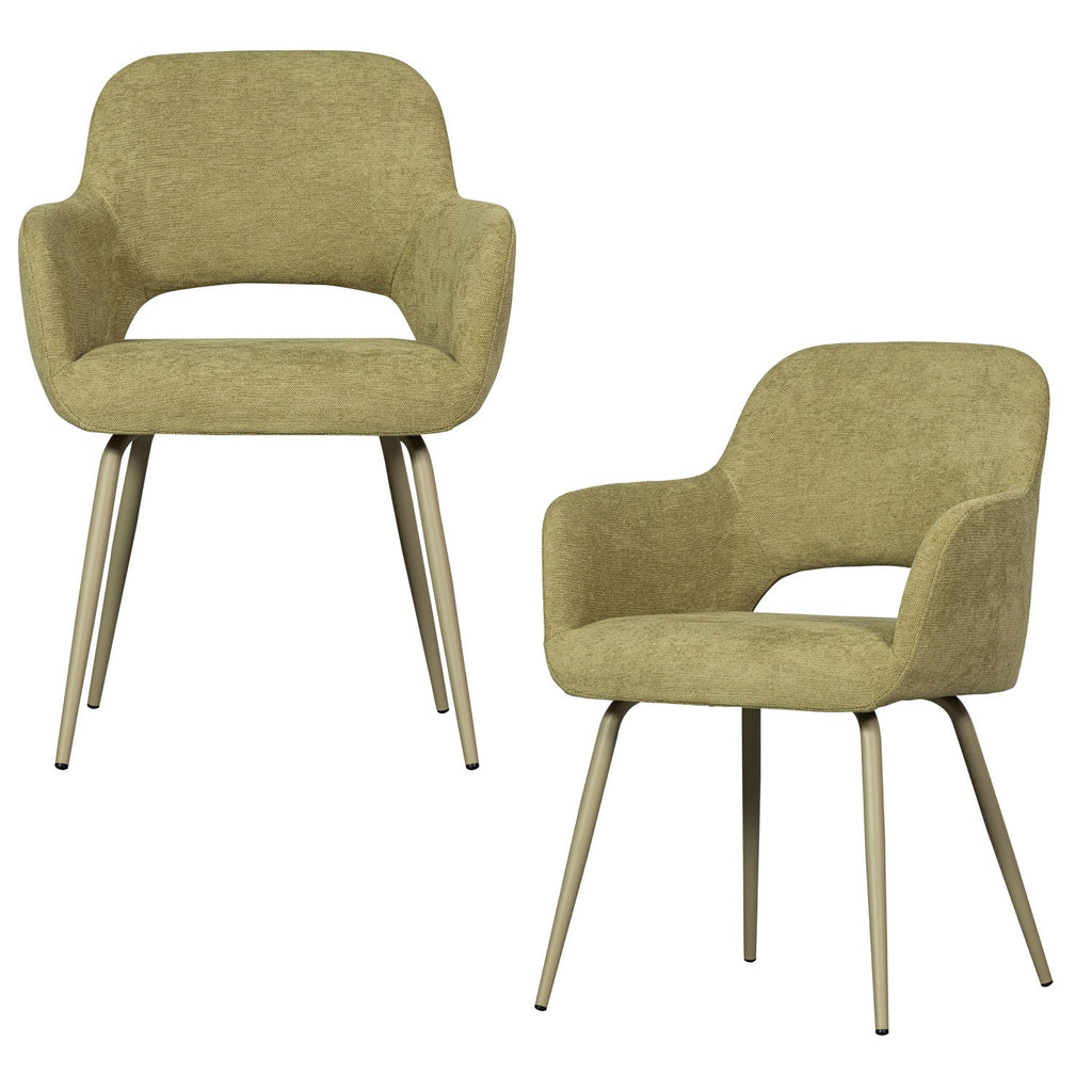 JENNY DINING CHAIR WOVEN FABRIC SAGE GREEN