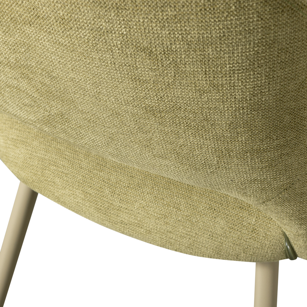 JENNY DINING CHAIR WOVEN FABRIC SAGE GREEN