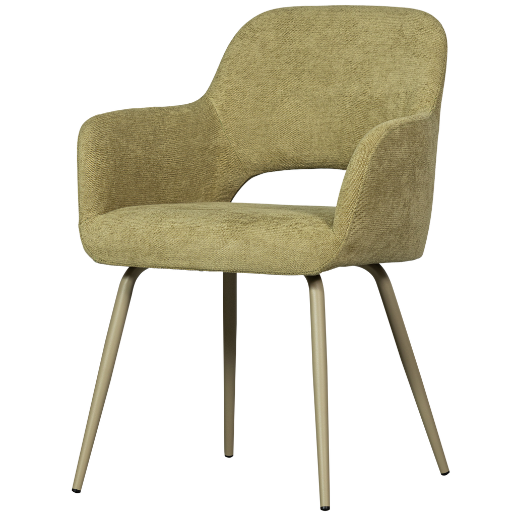 JENNY DINING CHAIR WOVEN FABRIC SAGE GREEN