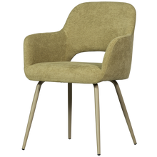 Cargar imagen en el visor de la galería, JENNY DINING CHAIR WOVEN FABRIC SAGE GREEN