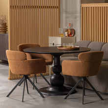 Charger l'image dans la galerie, BLANCO DINING TABLE O120CM MANGO WOOD BLACK