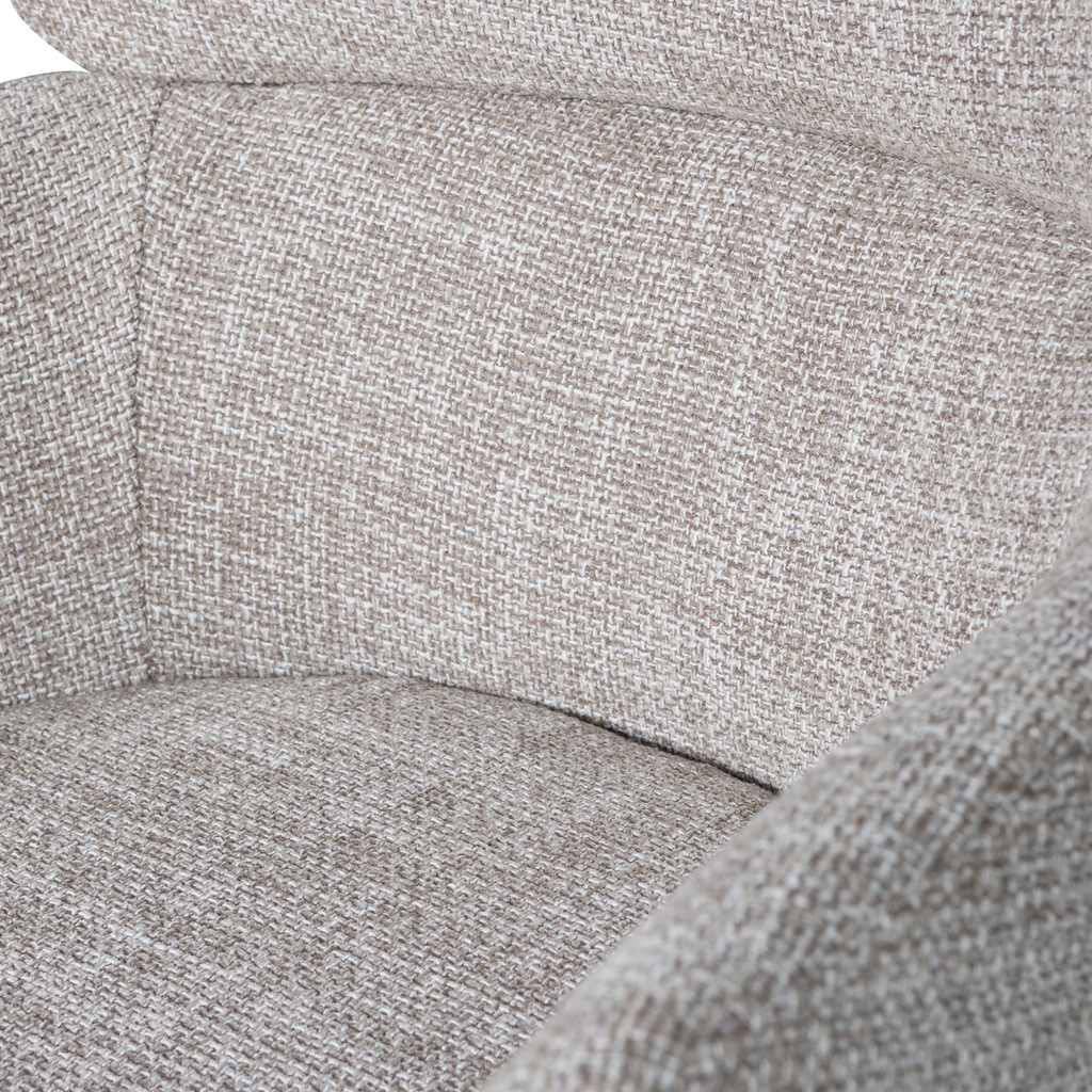 FENNE SWIVEL DINING CHAIR WOVEN FABRIC NATURAL