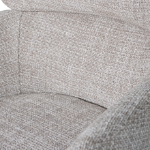 Laden Sie das Bild in den Galerie-Viewer, FENNE SWIVEL DINING CHAIR WOVEN FABRIC NATURAL