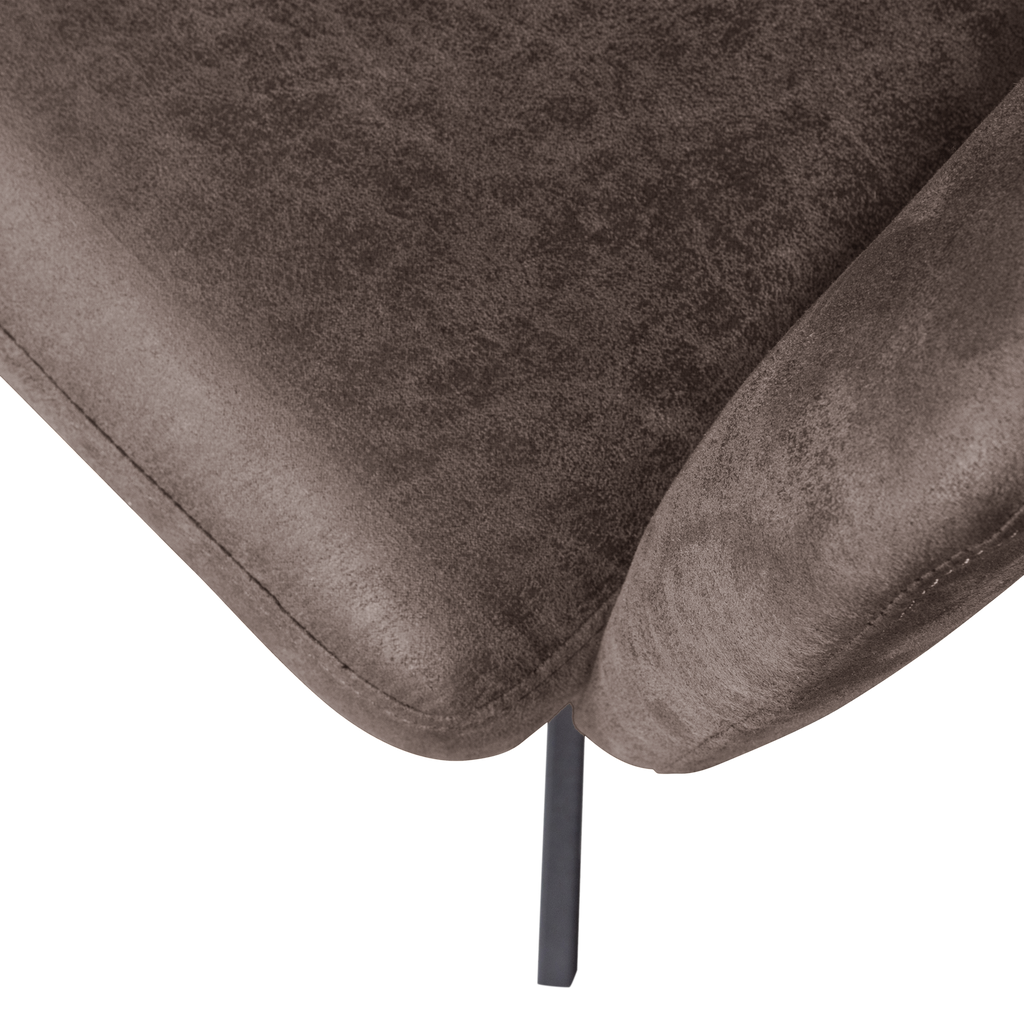 FENNE SWIVEL DINING CHAIR LEATHER LOOK BLACK/GREY