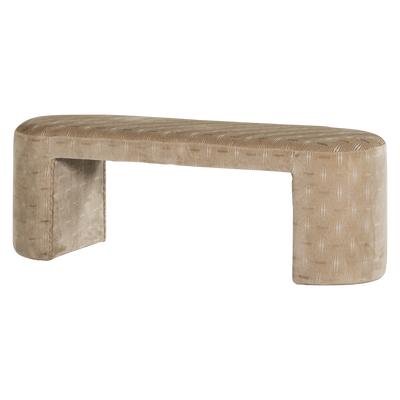 JACOB UPHOLSTERED BENCH STRIPE DESSIN NATURAL [fsc]