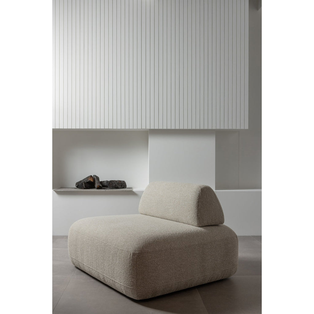 STERCK ARMCHAIR WITH MOVABLE BACKREST BOUCLE NATURAL