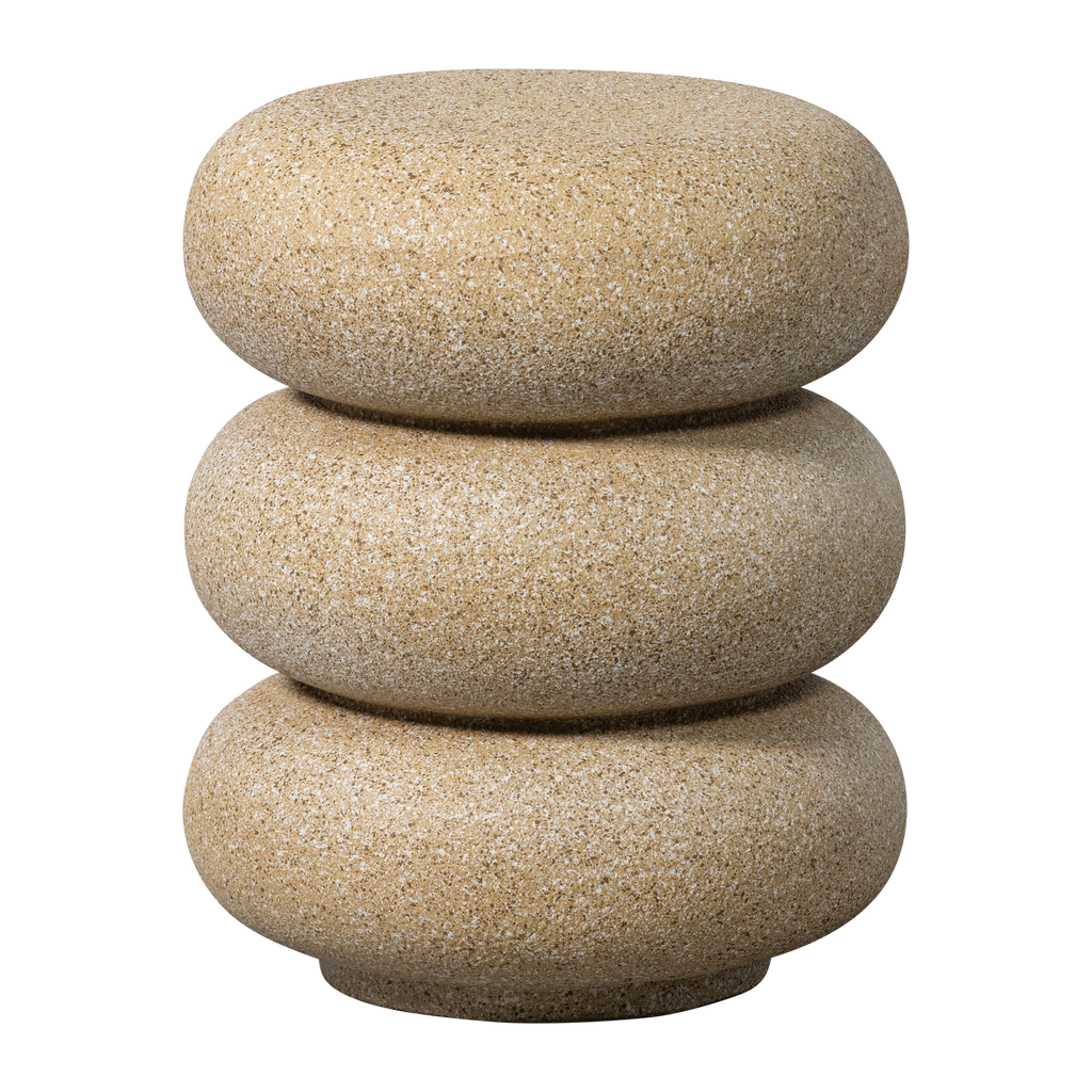 LAUREL SIDE TABLE WITH DOTS BEIGE