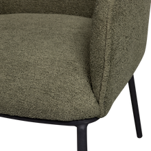Load image into Gallery viewer, LEON DINING CHAIR BOUCLE FOREST GREEN
