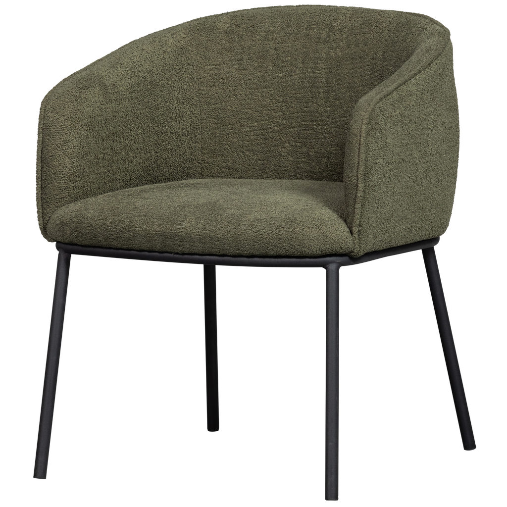 LEON DINING CHAIR BOUCLE FOREST GREEN