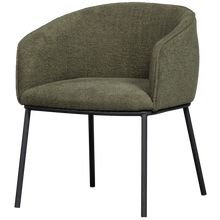 Load image into Gallery viewer, LEON DINING CHAIR BOUCLE FOREST GREEN