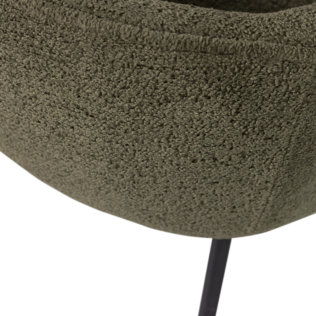 LEON DINING CHAIR BOUCLE FOREST GREEN