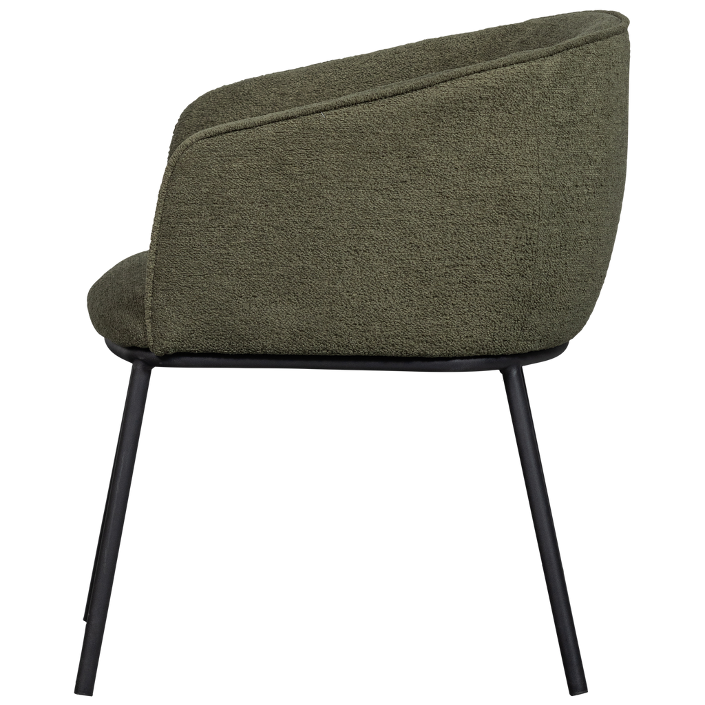 LEON DINING CHAIR BOUCLE FOREST GREEN