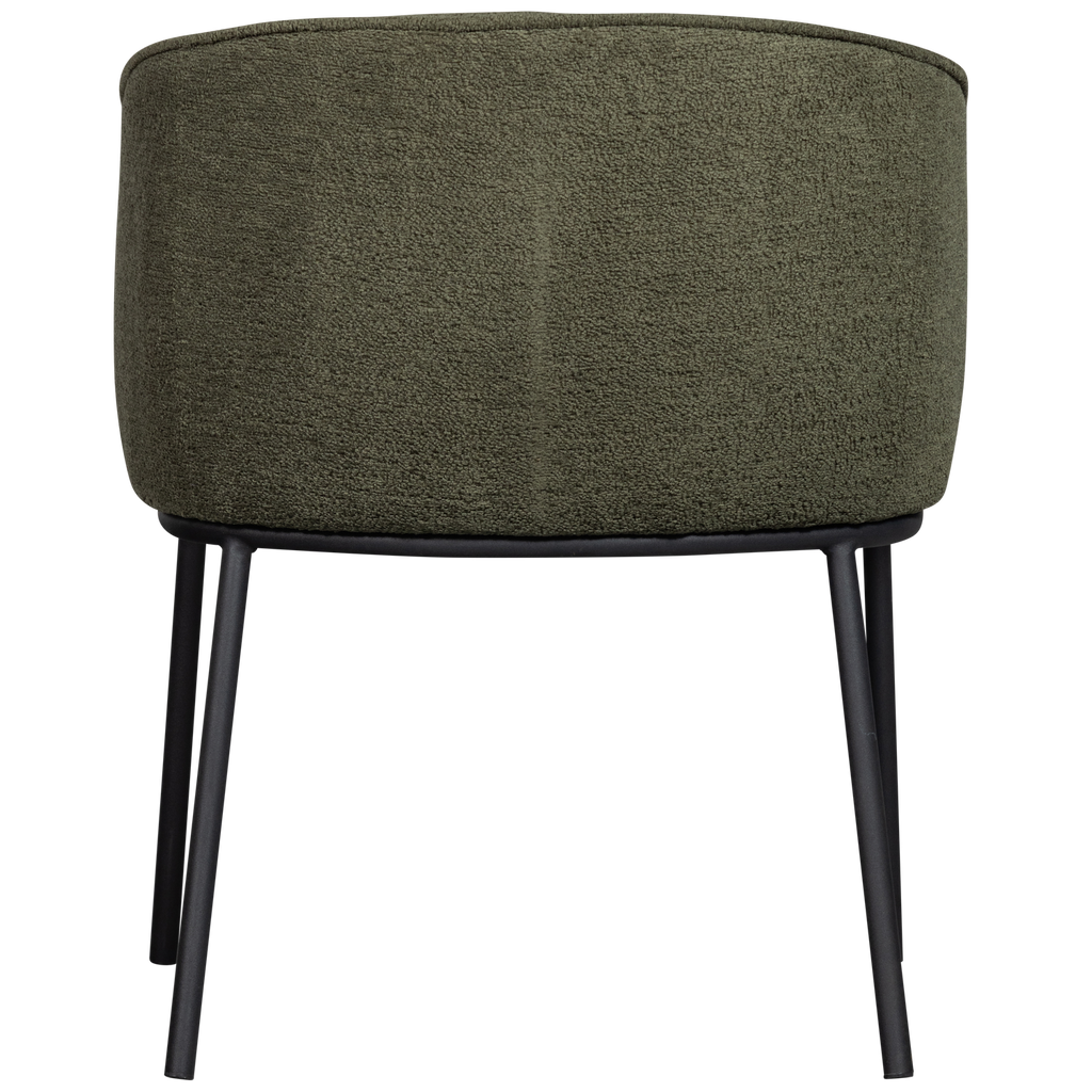 LEON DINING CHAIR BOUCLE FOREST GREEN