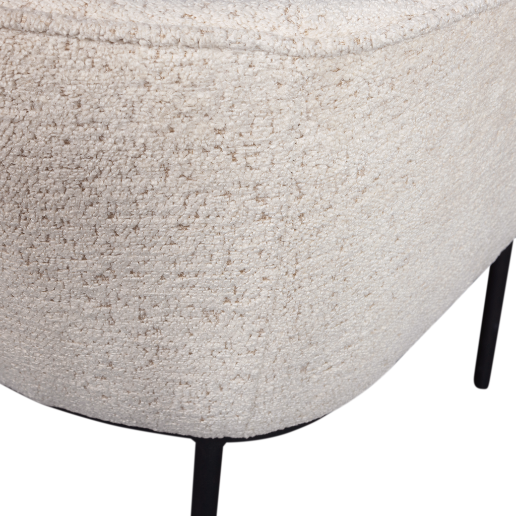 LEON DINING CHAIR BOUCLE NATURAL MELANGE