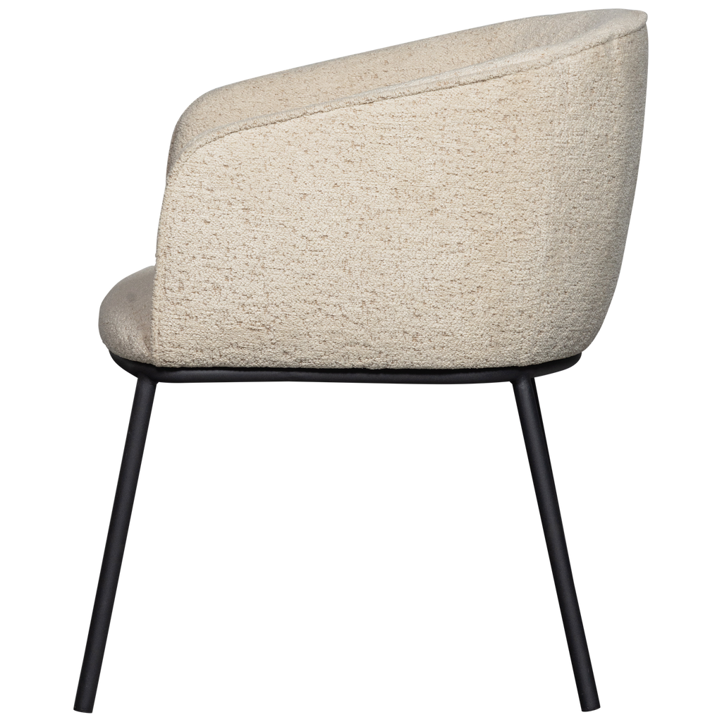 LEON DINING CHAIR BOUCLE NATURAL MELANGE