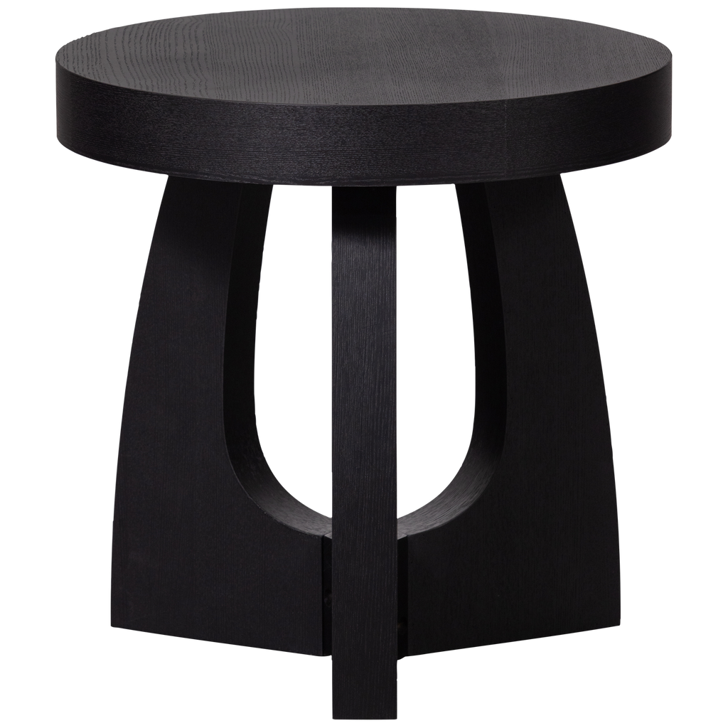 TALA SIDE TABLE MDF VENEER BLACK 45xO45CM