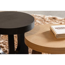 Laden Sie das Bild in den Galerie-Viewer, TALA SIDE TABLE MDF VENEER BLACK 45xO45CM