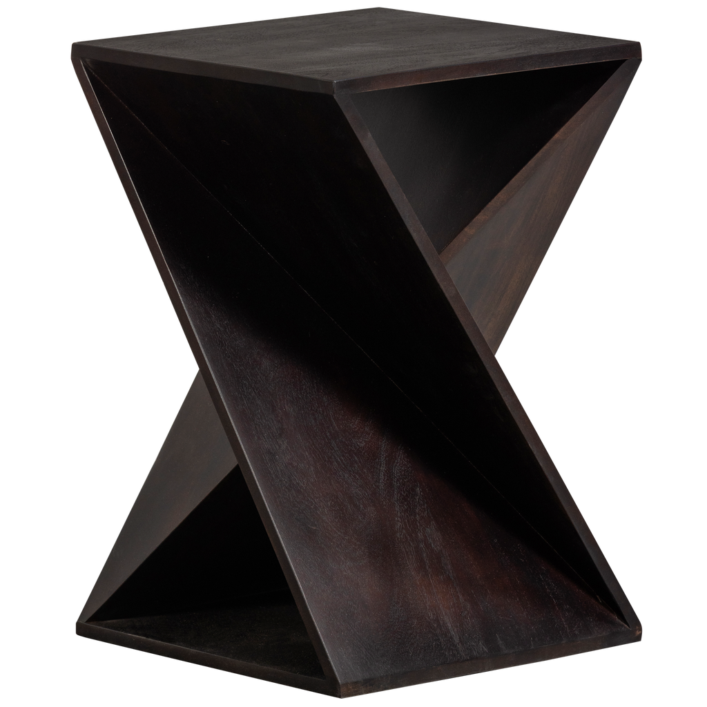 IKEM SIDE TABLE ACACIA WOOD DARK BROWN