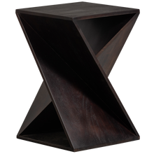 Load image into Gallery viewer, IKEM SIDE TABLE ACACIA WOOD DARK BROWN