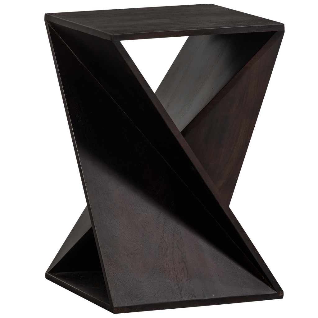 IKEM SIDE TABLE ACACIA WOOD DARK BROWN