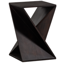 Load image into Gallery viewer, IKEM SIDE TABLE ACACIA WOOD DARK BROWN