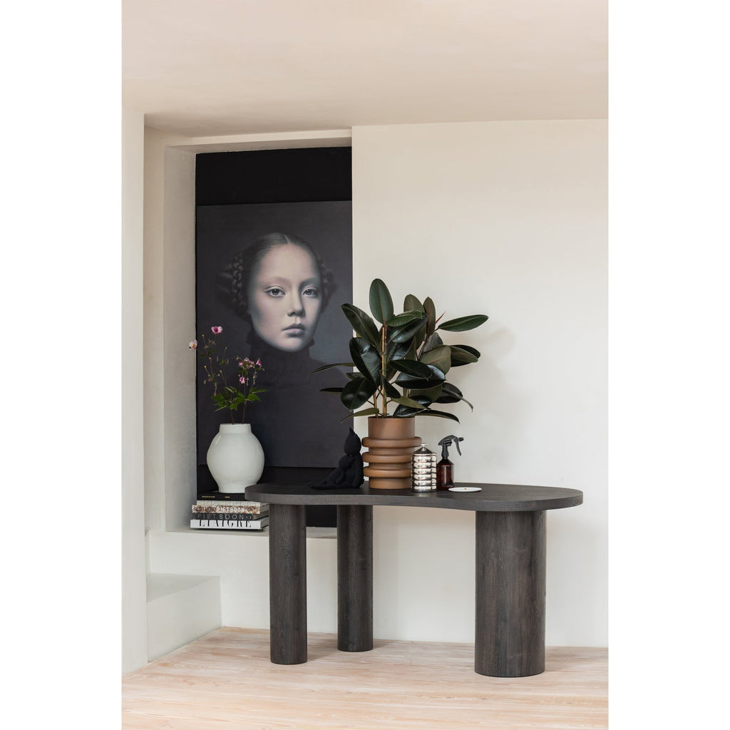 MAAN ORGANIC SIDETABLE/DESK MDF DARK BROWN