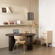 Cargar imagen en el visor de la galería, FORM WOODEN CHAIR WITH METAL LEGS SAND