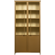 Laden Sie das Bild in den Galerie-Viewer, EXHIBIT XL 2-DOORS DISPLAY CASE METAL HONEY YELLOW
