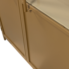 Laden Sie das Bild in den Galerie-Viewer, EXHIBIT XL 2-DOORS DISPLAY CASE METAL HONEY YELLOW