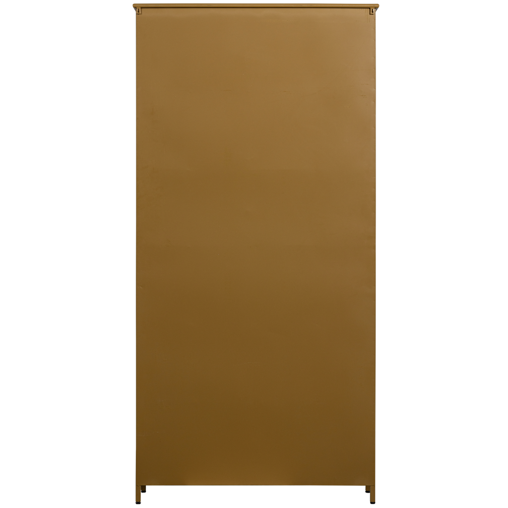 EXHIBIT XL 2-DOORS DISPLAY CASE METAL HONEY YELLOW
