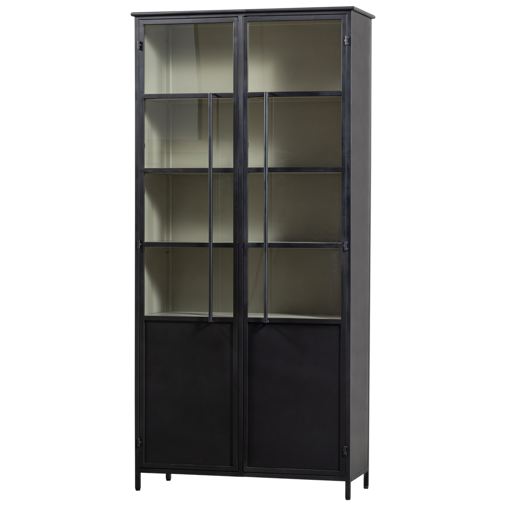 EXHIBIT XL 2-DOORS DISPLAY CASE METAL BLACK