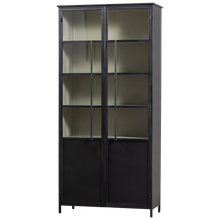 Laden Sie das Bild in den Galerie-Viewer, EXHIBIT XL 2-DOORS DISPLAY CASE METAL BLACK